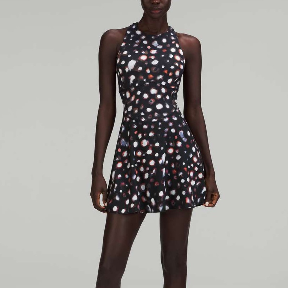 COPY - Lululemon Court Crush Dress NWOT Size 10 HZOM Haze Dot Inverse Orange Mu…